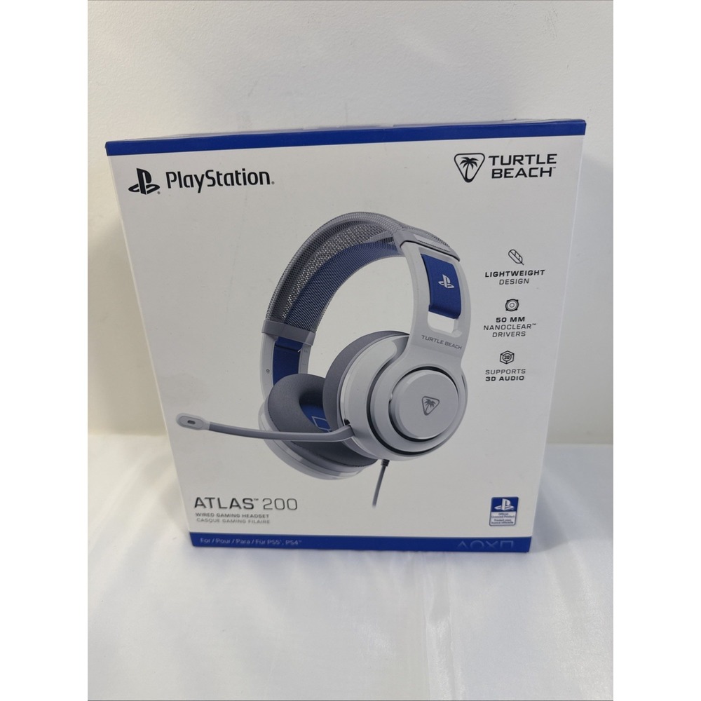 BRAND NEW Turtle Beach‎ Atlas 200 Playstation Wired Headset White
